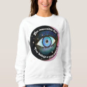 kwaadaardig oogsweatshirt , maan sweatshirt (Voorkant)