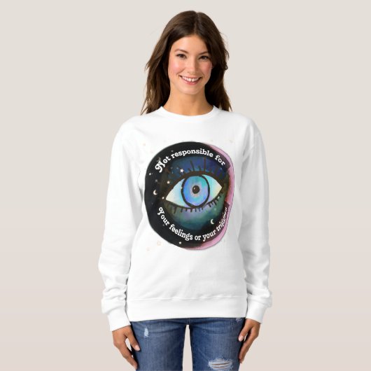 kwaadaardig oogsweatshirt , maan sweatshirt (Voorkant volledig)