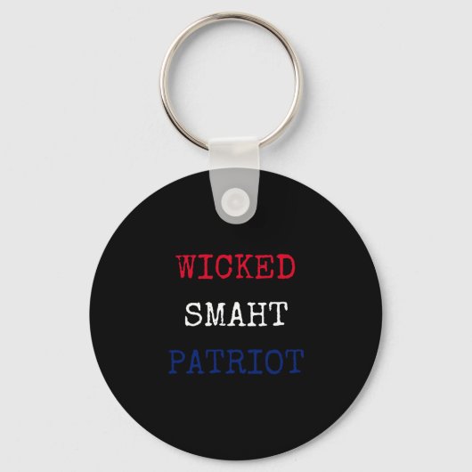 Kwaadaardig slim patriot grappig boston sleutelhanger (Voorkant)