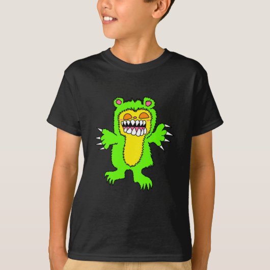 Kwaadaardig teddybeer kinder shirt (Voorkant)