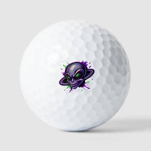 Kwaadaardige Alien Schot Golfballen (Voorkant)