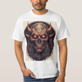 Kwaadaardige angstaanjagende demon in een cirkel t-shirt