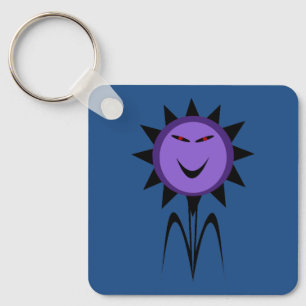 Kwaadaardige Bloem Kawaii Goth Halloween Douane Sleutelhanger