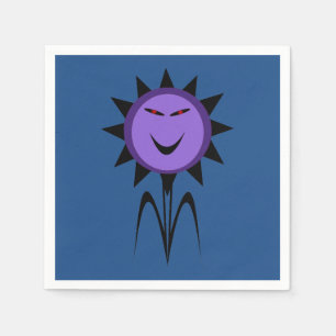 Kwaadaardige Bloem Kawaii Goth Halloween Papieren Servetten