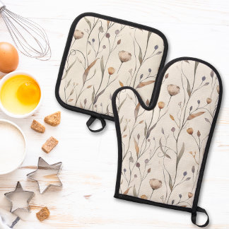 Kwaadaardige Bloemen Ovenwant & Pannenlap Set