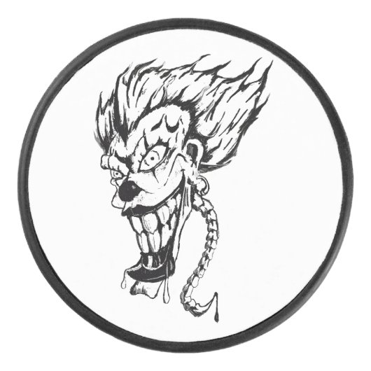 Kwaadaardige clown Hockey puck (Voorkant)