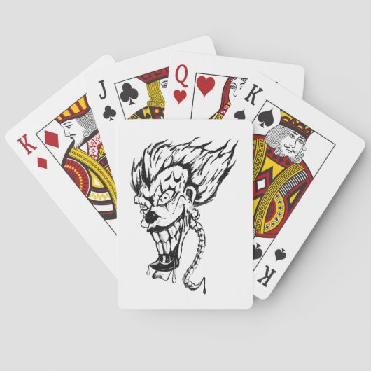 Kwaadaardige clown Poker speelkaarten (Achterkant)