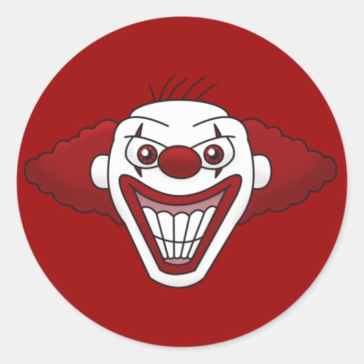 Kwaadaardige Clown Stickers (Voorkant)