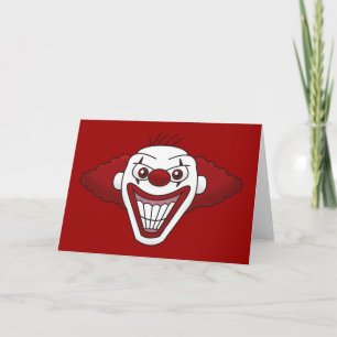 Kwaadaardige Clown Wenskaart Kaart