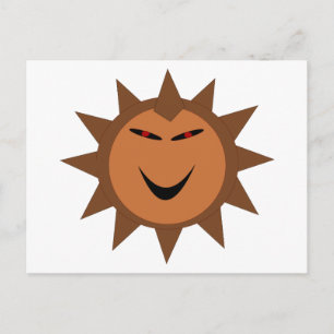 Kwaadaardige egel Kawaii Goth Halloween-ansichtkaa Briefkaart