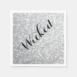 Kwaadaardige Halloween servet met glitters