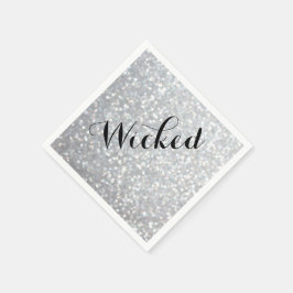 Kwaadaardige Halloween servet met glitters