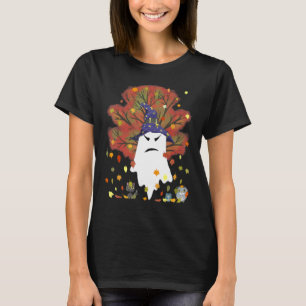 Kwaadaardige Heks Geest Zwarte Kat Uilen Halloween T-shirt