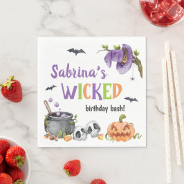 Kwaadaardige Heks Kat Halloween Verjaardagsfeestje Servet