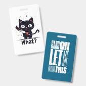 Kwaadaardige Kat - Wat? Badge (Voor- en achterkant)