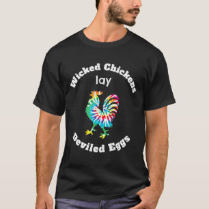 Kwaadaardige Kippen Leggen Duivelse Eieren Boer Tu T-shirt