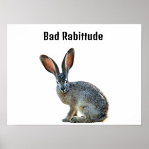 Kwaadaardige Konijn Humor Poster