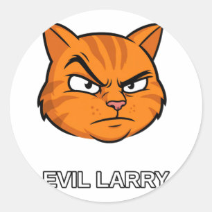 Kwaadaardige Lachende Kat Fun Ronde Sticker