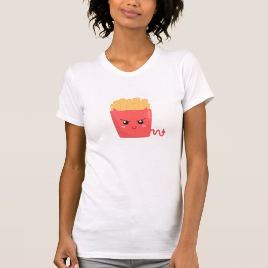 Kwaadaardige maar Kawaii Frites T-shirt (Voorkant)