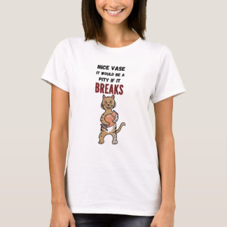 Kwaadaardige oogkat, ondeugende kat. Grappige kat T-shirt