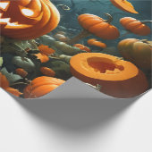 Kwaadaardige pompoen cadeaupapier (Hoek)