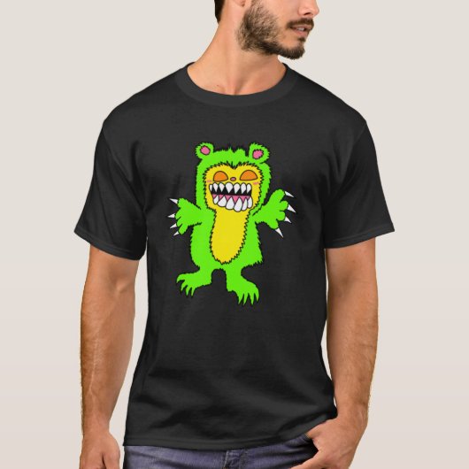 Kwaadaardige Teddibeer Mannen Shirt (Voorkant)