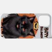 Kwaadaardige zwarte kat telefoonhoes Case-Mate iPhone case (Achterkant (horizontaal))