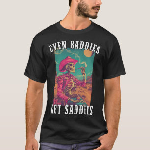 Kwaadwillenden Krijgen Verdriet Vintage Cowboy Ske T-shirt