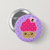 Kwaadwillige cupcake des Death Kawaii Button Badge (Voorkant /achterkant)