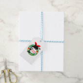 kwaadwillige kerstmanwalvis cadeaulabel (Met Touw)