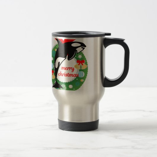 kwaadwillige kerstmanwalvis reisbeker (Rechts)