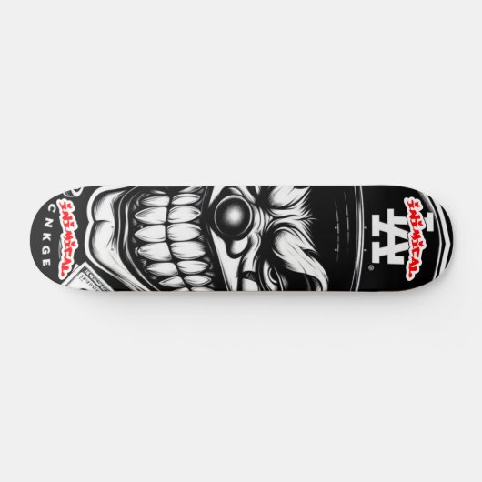 kwaadwillige nar persoonlijk skateboard (Horizontaal)