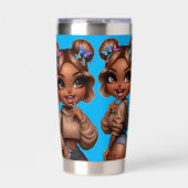 Kwaaie CHIBI POP Geïsoleerde Drinkbeker (Voorkant)