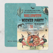 Kwaaie Halloweenfeest Kaart (Voorkant / Achterkant)