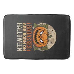 Kwaaie Kerels Worden Geboren op Halloween Pompoen Badmat