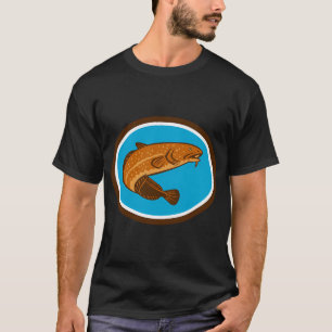 Kwabaa Vis Ovaal Retro T-shirt