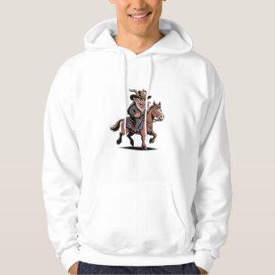 KWADAARDIGE Kerstman Kerst Cowboy Paard Westerse K Hoodie