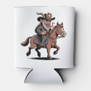 KWADAARDIGE Krampus Kerst Cowboy Paard Westers Ker Blikjeskoeler
