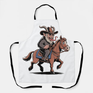 KWADAARDIGE Krampus Kerst Cowboy Paard Westers Ker Schort