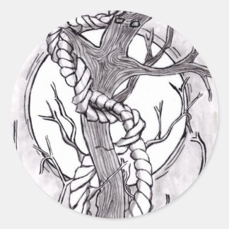 kwade boom ronde sticker