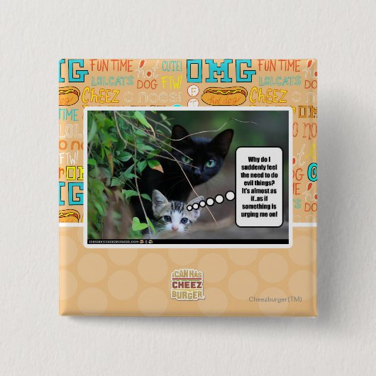 kwade dingen vierkante button 5,1 cm (Voorkant)