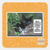 kwade dingen vierkante sticker (Voorkant)