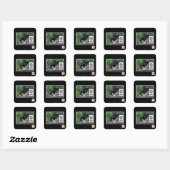 kwade dingen vierkante sticker (Vel)