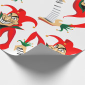 Kwade Grinning Jester Joker met Jack-in-the-Box Cadeaupapier