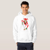 Kwade Grinning Jester Joker met Jack-in-the-Box Hoodie (Voorkant volledig)