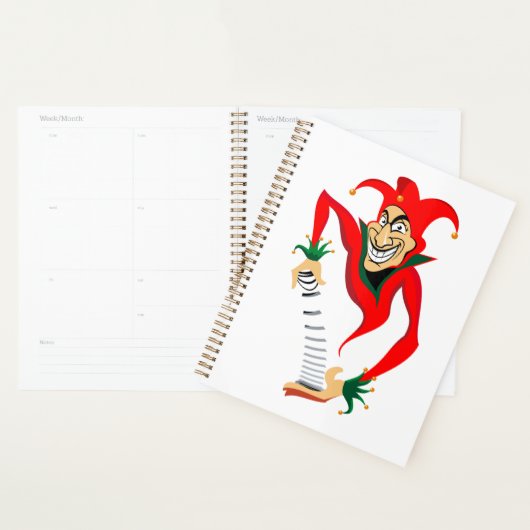 Kwade Grinning Jester Joker met Jack-in-the-Box Planner (Display)