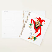 Kwade Grinning Jester Joker met Jack-in-the-Box Planner