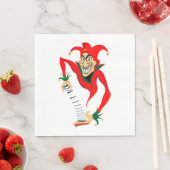 Kwade Grinning Jester Joker met Jack-in-the-Box Servet (Insitu)