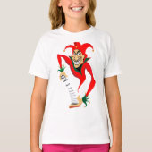 Kwade Grinning Jester Joker met Jack-in-the-Box T-shirt (Voorkant)