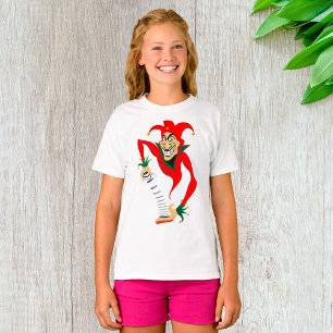 Kwade Grinning Jester Joker met Jack-in-the-Box T-shirt